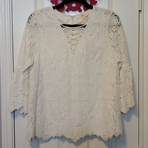 NWT white lace blouse
